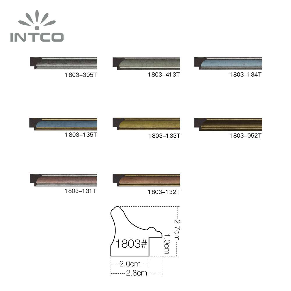 Intco picture frame moulding specifications and optional finishes